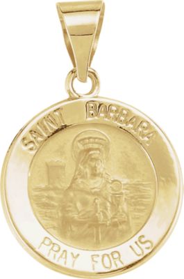 Hollow Round St. Barbara Medal