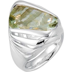 Genuine Green Quartz Ring