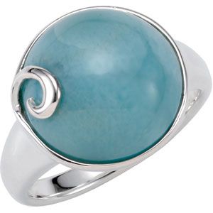 Genuine Larimar Ring