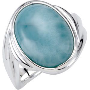 Genuine Larimar Ring