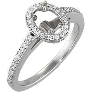 Semi-Mount Engagement Ring or Matching Band