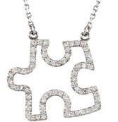Petite Puzzle Piece Necktrim Mounting