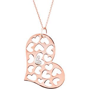 .08 ct tw Diamond Heart 18