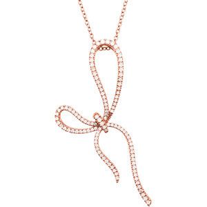 1/2 ct tw Diamond Bow 18