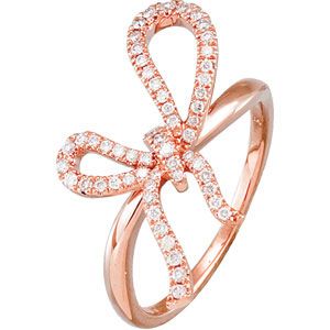 1/4 ct tw Diamond Bow Ring