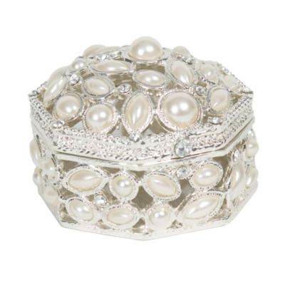 Pearl Hinged Jewelry Box