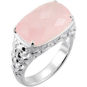 Genuine Rose Quartz Ring