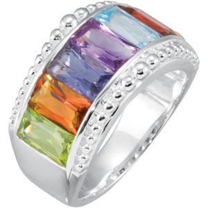 Multi-gemstone Ring