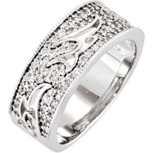 1/2 ct tw Diamond Etruscan Inspired Anniversary Band
