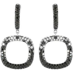 2 1/6 ct tw Black & White Diamond Earrings
