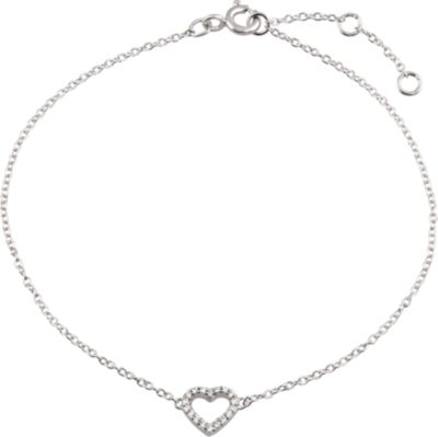 Cubic Zirconia Heart Design Bracelet
