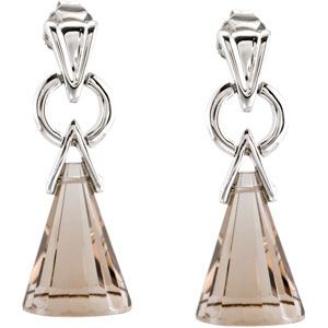 Genuine Smoky Quartz Earrings