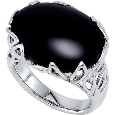 Floral Pattern Gemstone Ring