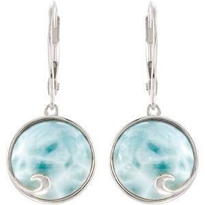 Genuine Larimar Earrings