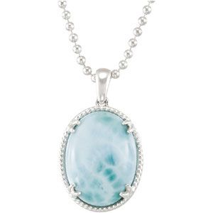 Genuine Larimar Pendant
