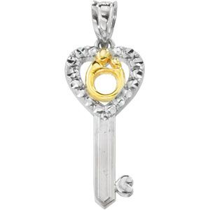 Heart Shaped Mother & Child&reg; Key Pendant 
