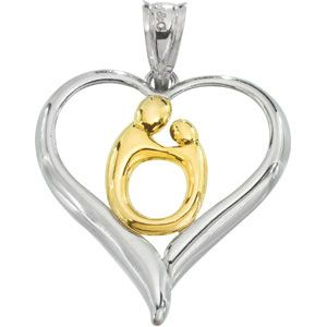 Heart Shaped Mother & Child&reg; Pendant 