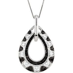 1/2 ct tw Black & White Diamond 18