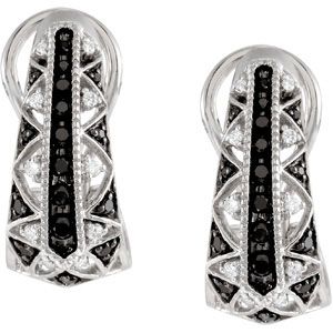 1/2 ct tw Black & White Diamond Earrings