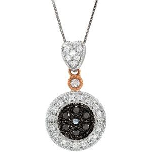 1/4 ct tw Black & White Diamond 18