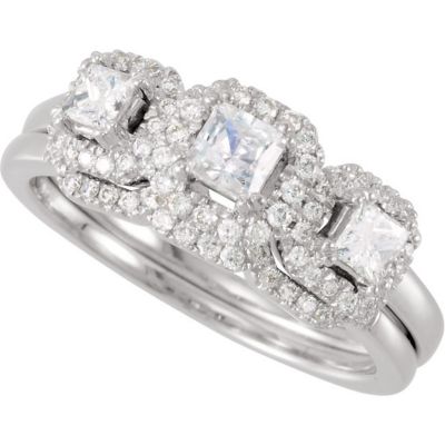 Semi-Mount Engagement Ring or Matching Band 