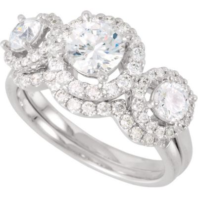 Semi-Mount Engagement Ring or Matching Band 