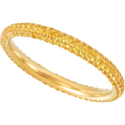 Yellow Sapphire Eternity Band 