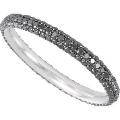 Black Diamond Eternity Band with Black Rhodium