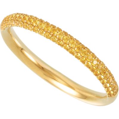 Yellow Sapphire Anniversary Band 