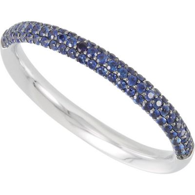 Blue Sapphire Anniversary Band 