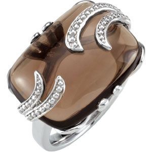 Genuine Smoky Quartz Ring