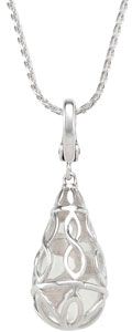 Genuine White Quartz Charm