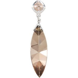 Genuine Smoky Quartz & Morganite Pendant