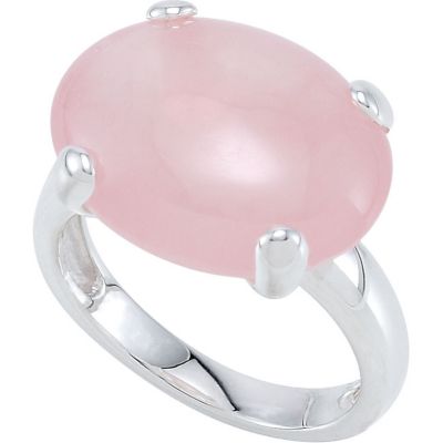 Genuine Milky Rose Quartz Ring