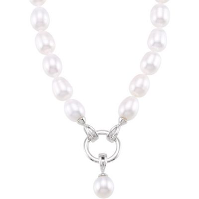 Freshwater Cultured Pearl Strand with Detachable Enhancer