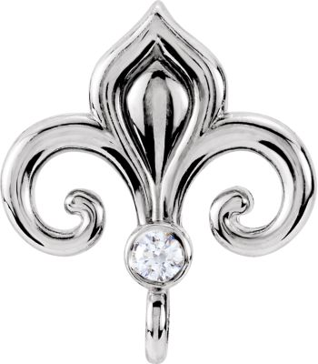 Fleur-de-Lis Design Bail with Jump Ring