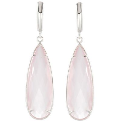 Genuine Quartz Lever Back Earrings