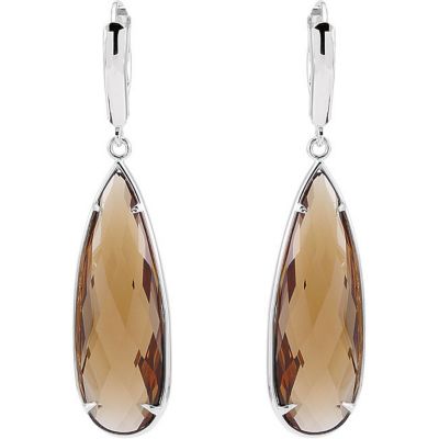 Genuine Quartz Lever Back Earrings
