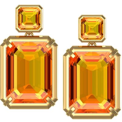Genuine Citrine Earrings