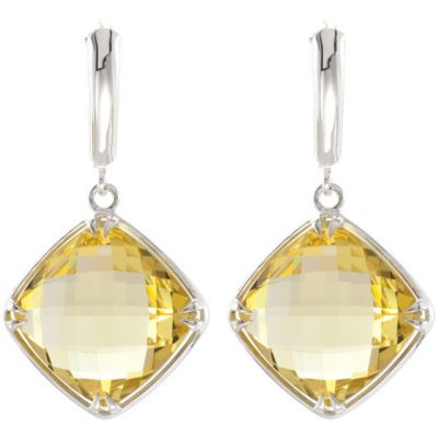 Antique Square Lever Back Earrings