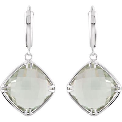 Antique Square Lever Back Earrings