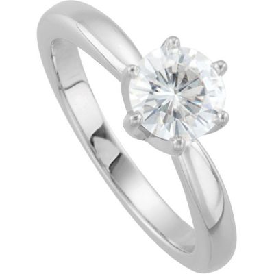 Created Moissanite Solitaire Ring