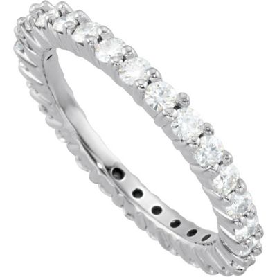 Created Moissanite Eternity Band