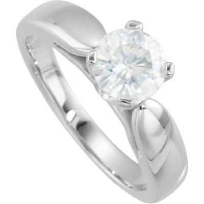 Created Moissanite Cathedral Solitaire