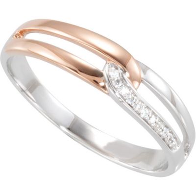 .03 ct tw Diamond Ring with Rose Plating