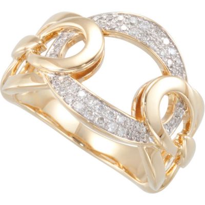 1/4 ct tw Diamond Ring with Rhodium Plating