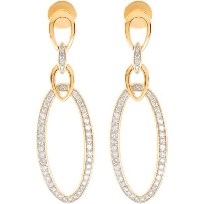 1/2 ct tw Diamond Earrings with Rhodium Plating