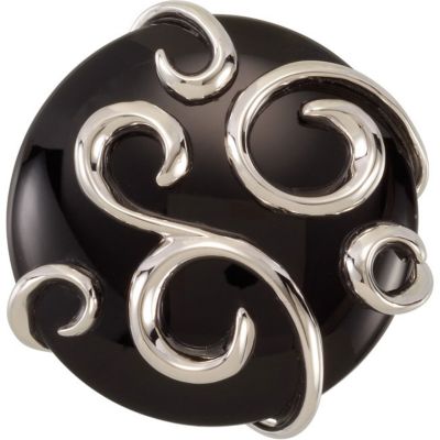 Sterling Silver Gemstone Ring with Scroll Pattern