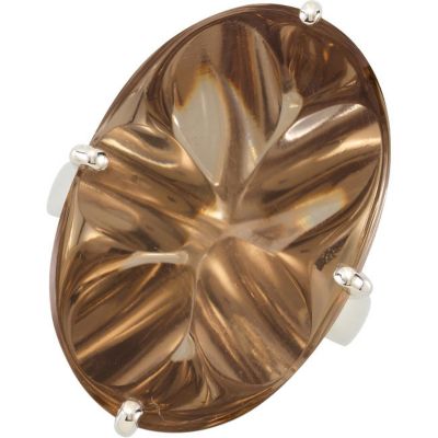 Genuine Smoky Quartz Ring 