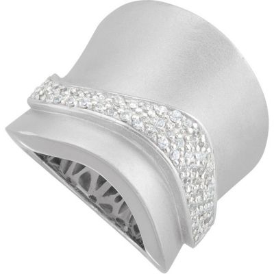 Sterling Ring with Plating & Cubic Zirconia